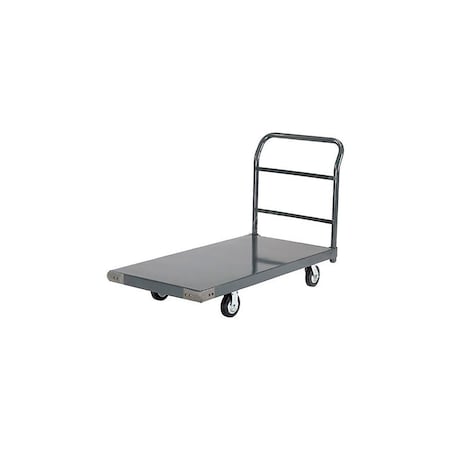 Global Industrial Platform Truck w/Steel Deck, 5 Rubber Casters, 36 x 24, 1400 Lb. Capacity 952110